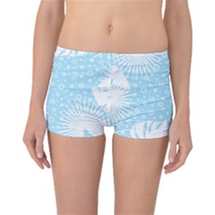 Flower Illustrations Boyleg Bikini Bottoms