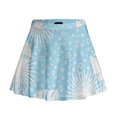 Flower Illustrations Mini Flare Skirt