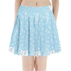 Flower Illustrations Pleated Mini Skirt by HermanTelo