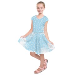 Flower Illustrations Kids  Short Sleeve Dress