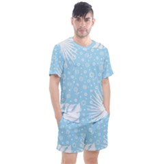 Flower Illustrations Men s Mesh Tee And Shorts Set