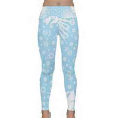 Flower Illustrations Lightweight Velour Classic Yoga Leggings