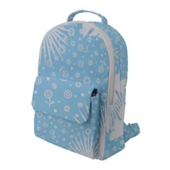 Flower Illustrations Flap Pocket Backpack (large)