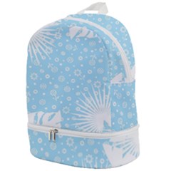 Flower Illustrations Zip Bottom Backpack