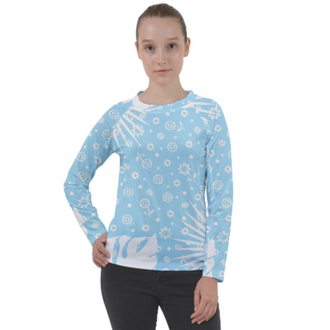 Flower Illustrations Women s Long Sleeve Raglan Tee by HermanTelo