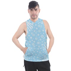 Flower Illustrations Men s Sleeveless Hoodie