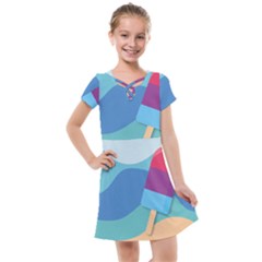 Ice Summer Beach Sea Dessert Kids  Cross Web Dress