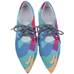 Ice Summer Beach Sea Dessert Pointed Oxford Shoes by HermanTelo