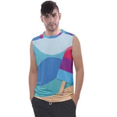 Ice Summer Beach Sea Dessert Men s Regular Tank Top by HermanTelo