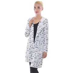 Music Notes Wallpaper Hooded Pocket Cardigan