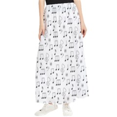 Music Notes Wallpaper Maxi Chiffon Skirt