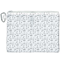 Music Notes Wallpaper Canvas Cosmetic Bag (xxl)