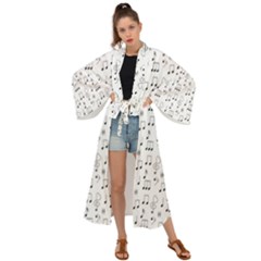 Music Notes Wallpaper Maxi Kimono by Mariart