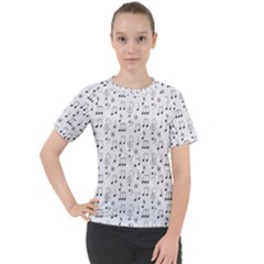 Music Notes Wallpaper Women s Sport Raglan Tee