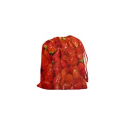 Colorful Strawberries At Market Display 1 Drawstring Pouch (xs) by dflcprintsclothing