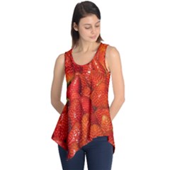 Colorful Strawberries At Market Display 1 Sleeveless Tunic by dflcprintsclothing