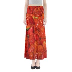 Colorful Strawberries At Market Display 1 Full Length Maxi Skirt by dflcprintsclothing