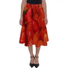 Colorful Strawberries At Market Display 1 Perfect Length Midi Skirt by dflcprintsclothing