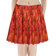 Colorful Strawberries At Market Display 1 Pleated Mini Skirt by dflcprintsclothing