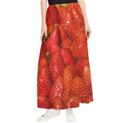 Colorful Strawberries At Market Display 1 Maxi Chiffon Skirt by dflcprintsclothing