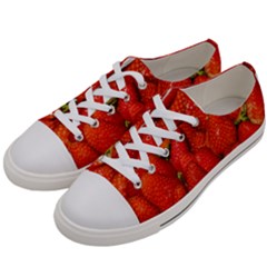 Colorful Strawberries At Market Display 1 Women s Low Top Canvas Sneakers by dflcprintsclothing