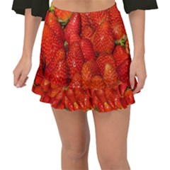 Colorful Strawberries At Market Display 1 Fishtail Mini Chiffon Skirt by dflcprintsclothing