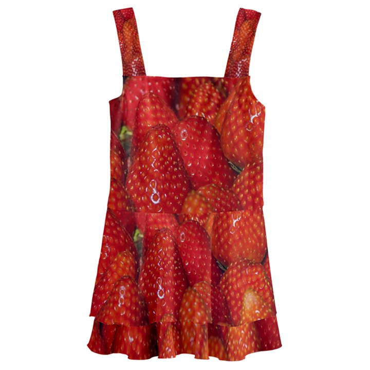 Colorful Strawberries At Market Display 1 Kids  Layered Skirt Swimsuit