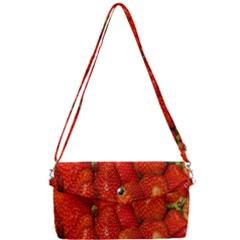 Colorful Strawberries At Market Display 1 Removable Strap Clutch Bag by dflcprintsclothing