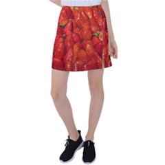 Colorful Strawberries At Market Display 1 Tennis Skirt by dflcprintsclothing