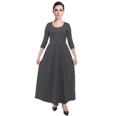 Beluga Grey - Quarter Sleeve Maxi Velour Dress by FashionLane