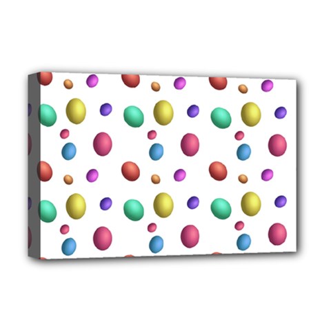 Egg Easter Texture Colorful Deluxe Canvas 18  X 12  (stretched)