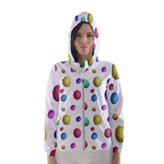 Egg Easter Texture Colorful Women s Hooded Windbreaker