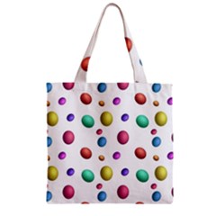 Egg Easter Texture Colorful Zipper Grocery Tote Bag