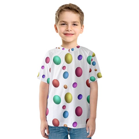 Egg Easter Texture Colorful Kids  Sport Mesh Tee by HermanTelo