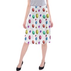 Egg Easter Texture Colorful Midi Beach Skirt by HermanTelo