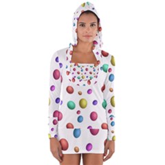 Egg Easter Texture Colorful Long Sleeve Hooded T-shirt