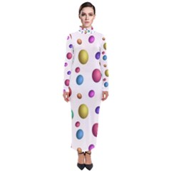 Egg Easter Texture Colorful Turtleneck Maxi Dress by HermanTelo