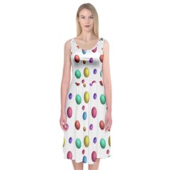 Egg Easter Texture Colorful Midi Sleeveless Dress by HermanTelo