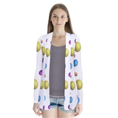 Egg Easter Texture Colorful Drape Collar Cardigan