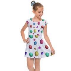 Egg Easter Texture Colorful Kids  Cap Sleeve Dress by HermanTelo