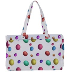 Egg Easter Texture Colorful Canvas Work Bag by HermanTelo