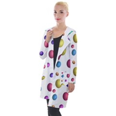 Egg Easter Texture Colorful Hooded Pocket Cardigan