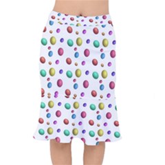 Egg Easter Texture Colorful Short Mermaid Skirt