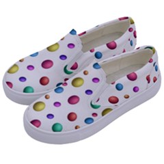 Egg Easter Texture Colorful Kids  Canvas Slip Ons