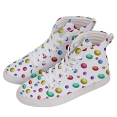 Egg Easter Texture Colorful Women s Hi-top Skate Sneakers