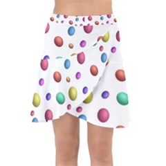 Egg Easter Texture Colorful Wrap Front Skirt by HermanTelo