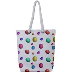 Egg Easter Texture Colorful Full Print Rope Handle Tote (small) by HermanTelo