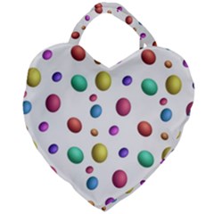 Egg Easter Texture Colorful Giant Heart Shaped Tote by HermanTelo