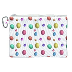 Egg Easter Texture Colorful Canvas Cosmetic Bag (xl) by HermanTelo