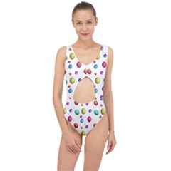 Egg Easter Texture Colorful Center Cut Out Swimsuit